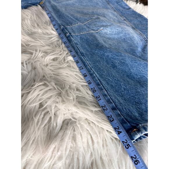 We the Free People Women's Denim Mid Waist Barrel Cropped Jeans Blue Size 30 - Picture 14 of 14